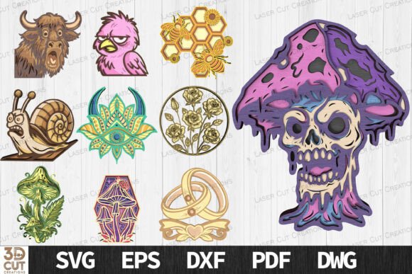 Download Layered Funny &amp; Gothic SVG Bundle - Layered Collection