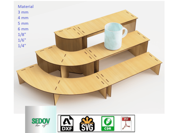 Download Laser Cut Three-Level Stand Display - Display Collection