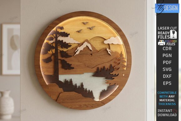 Download 3D Layered Wall Decor Laser Cut | CNC - Layered Collection