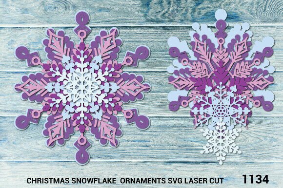 Download Christmas 3D Layered Snowflake SVG 1134 - Layered Collection