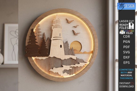 Download 3D Layered Wall Decor Laser Cut | Art - Layered Collection