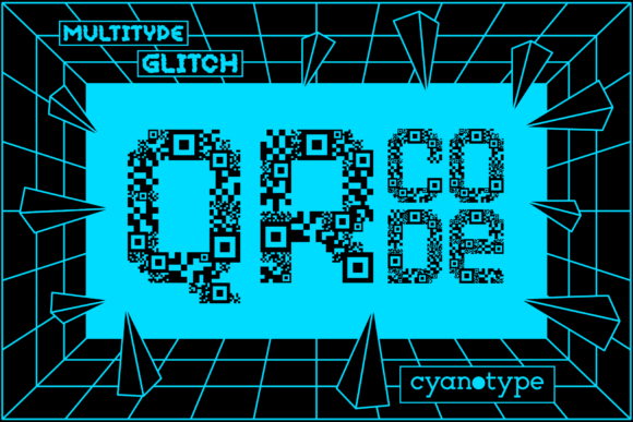 Download MultiType Glitch QR Code - Premium Bundle